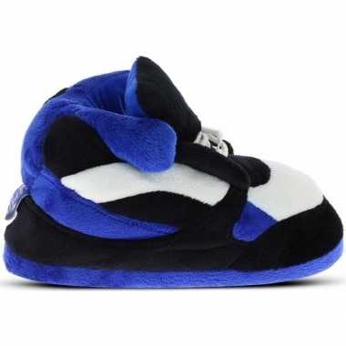 Sneakers sloffen/sloffen blauw/zwart/wit voor dames
